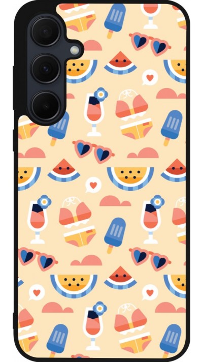 Samsung Galaxy A36 Case Hülle - Silikon schwarz Pattern Summer 2026