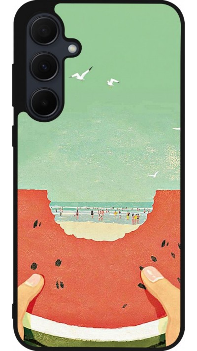 Samsung Galaxy A36 Case Hülle - Silikon schwarz Views through a watermelon Summer 2026
