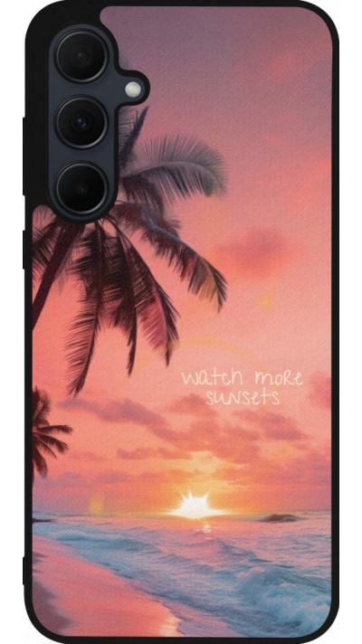 Samsung Galaxy A36 Case Hülle - Silikon schwarz Watch more sunsets Summer 2026
