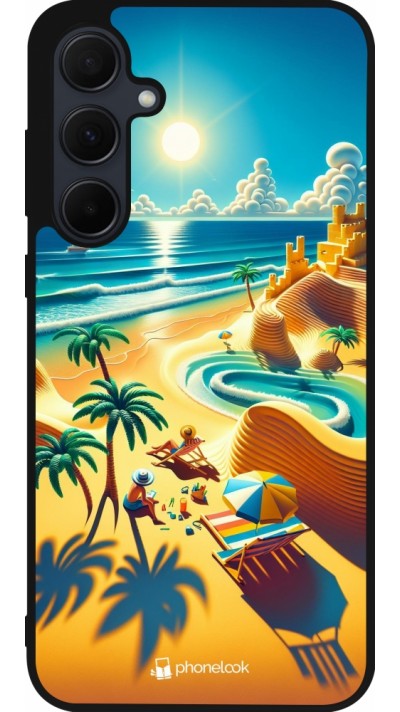 Coque Samsung Galaxy A36 - Silicone rigide noir Sunset Breeze