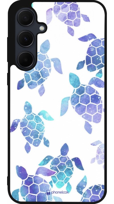 Samsung Galaxy A36 Case Hülle - Silikon schwarz Turtles pattern watercolor