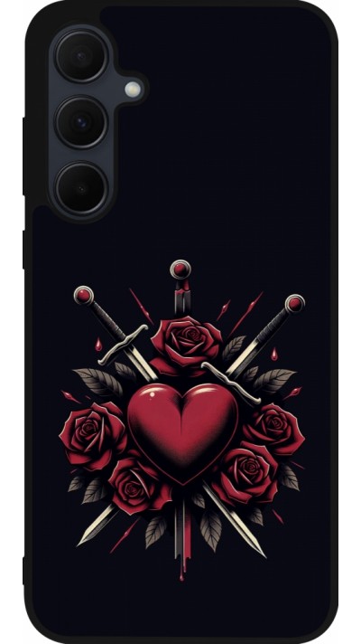Samsung Galaxy A36 Case Hülle - Silikon schwarz Valentine 2024 gothic love