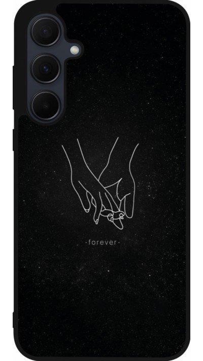 Samsung Galaxy A36 Case Hülle - Silikon schwarz Valentine 2023 hands forever