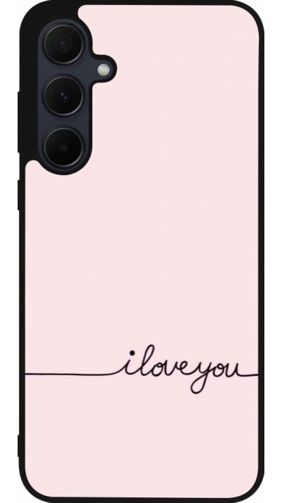 Samsung Galaxy A36 Case Hülle - Silikon schwarz Valentine 2023 i love you writing