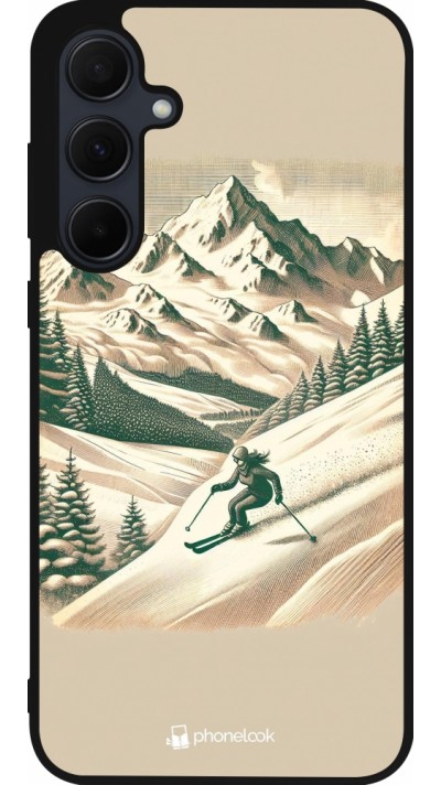 Samsung Galaxy A36 Case Hülle - Silikon schwarz Vintage Skiberg