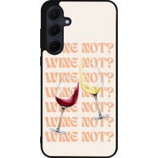 Coque Samsung Galaxy A36 - Silicone rigide noir Wine not