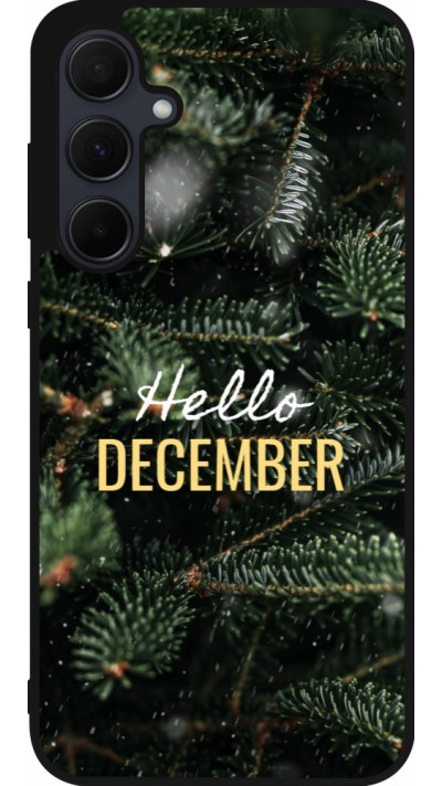 Samsung Galaxy A36 Case Hülle - Silikon schwarz Winter 25 Winter hello december