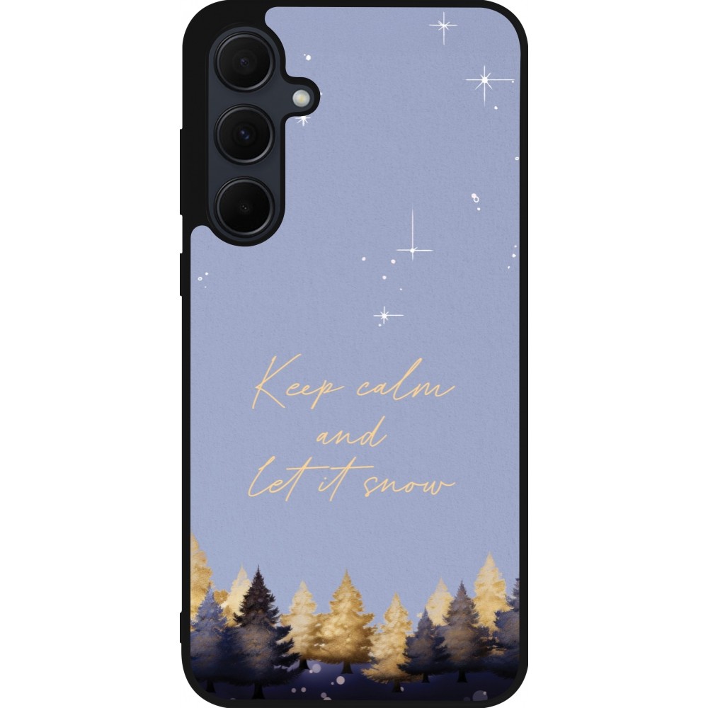 Samsung Galaxy A36 Case Hülle - Silikon schwarz Winter 25 Winter illustration of trees