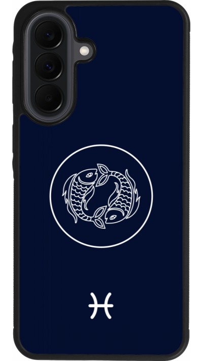 Coque Samsung Galaxy A37 - Silicone rigide noir Astrologie Poissons