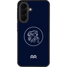 Coque Samsung Galaxy A37 - Silicone rigide noir Astrologie Verseau