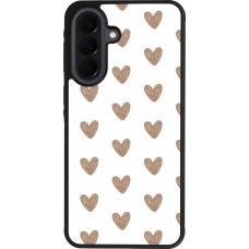 Samsung Galaxy A37 Case Hülle - Silikon schwarz Autumn 2024 brown hearts