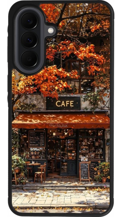 Coque Samsung Galaxy A37 - Silicone rigide noir Autumn 25 Coffee shop