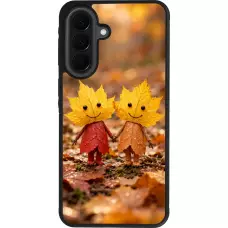 Coque Samsung Galaxy A37 - Silicone rigide noir Autumn 26 Couple of leaves