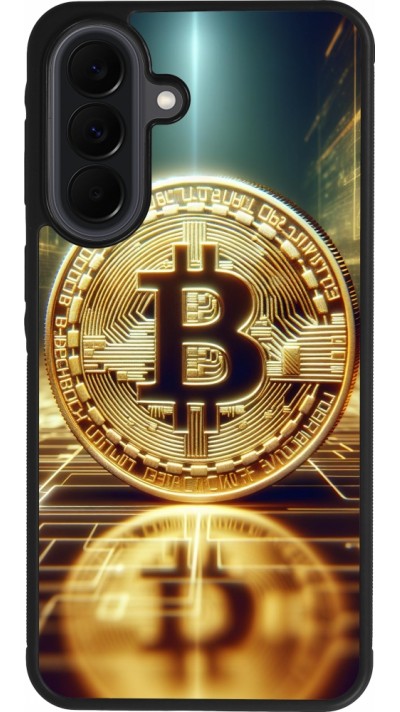 Coque Samsung Galaxy A37 - Silicone rigide noir Bitcoin Standing
