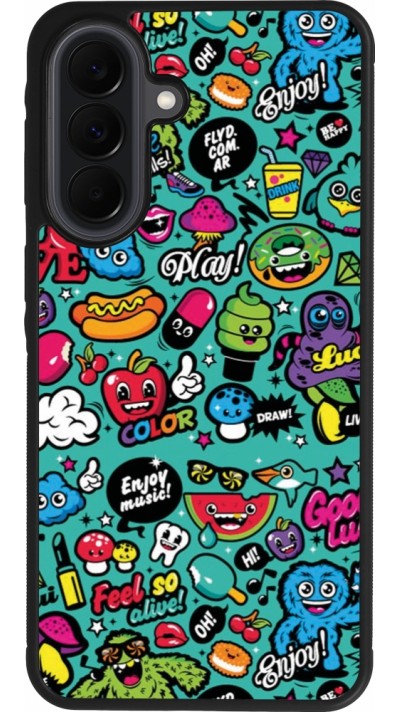 Coque Samsung Galaxy A37 - Silicone rigide noir Cartoons old school