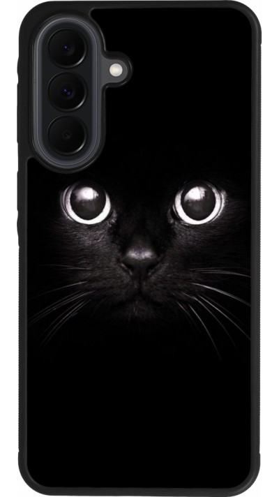Coque Samsung Galaxy A37 - Silicone rigide noir Cat eyes