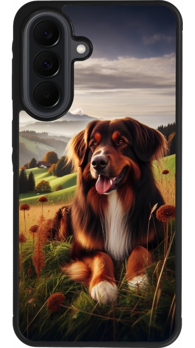 Coque Samsung Galaxy A37 - Silicone rigide noir Chien Campagne Suisse