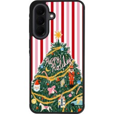 Coque Samsung Galaxy A37 - Silicone rigide noir Christmas 25 Happy Holiday