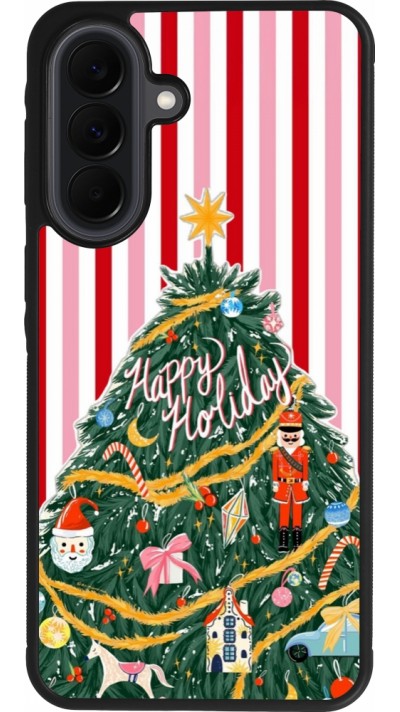 Coque Samsung Galaxy A37 - Silicone rigide noir Christmas 25 Happy Holiday