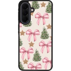 Coque Samsung Galaxy A37 - Silicone rigide noir Christmas 25 Vintage Ribbons