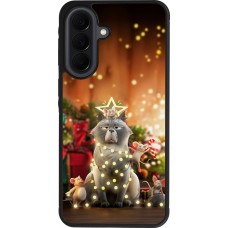 Coque Samsung Galaxy A37 - Silicone rigide noir Christmas 25 Xmas Cat