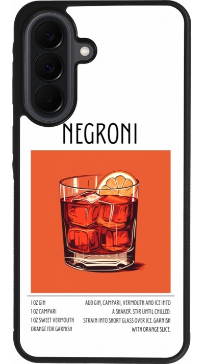 Coque Samsung Galaxy A37 - Silicone rigide noir Cocktail recette Negroni