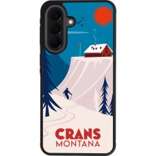 Coque Samsung Galaxy A37 - Silicone rigide noir Crans-Montana Cabane