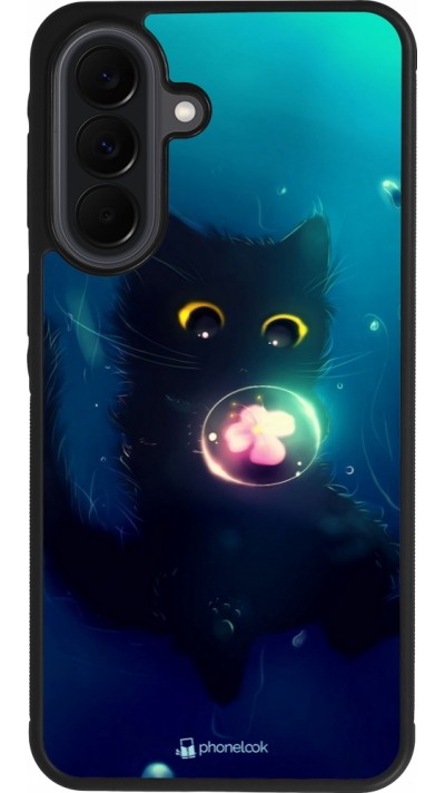 Coque Samsung Galaxy A37 - Silicone rigide noir Cute Cat Bubble