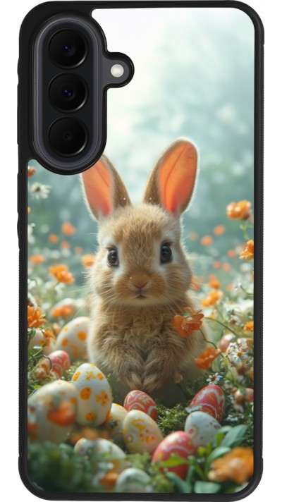 Coque Samsung Galaxy A37 - Silicone rigide noir Easter 2026 Rabbit in the garden