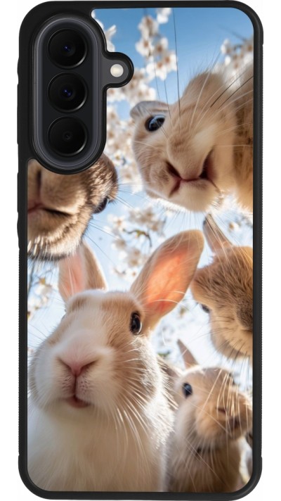 Coque Samsung Galaxy A37 - Silicone rigide noir Easter 2026 Rabbits