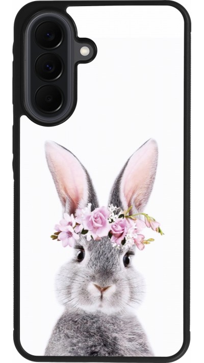 Coque Samsung Galaxy A37 - Silicone rigide noir Easter 2023 flower bunny