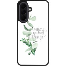 Coque Samsung Galaxy A37 - Silicone rigide noir Enjoy the little things