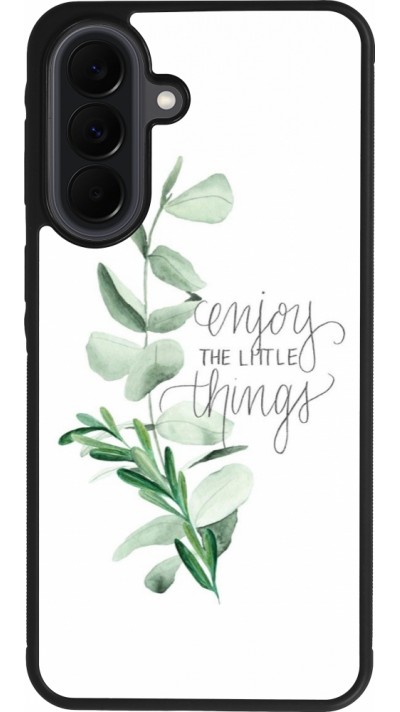 Coque Samsung Galaxy A37 - Silicone rigide noir Enjoy the little things