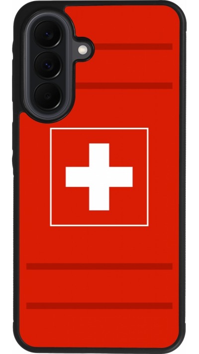 Coque Samsung Galaxy A37 - Silicone rigide noir Euro 2020 Switzerland