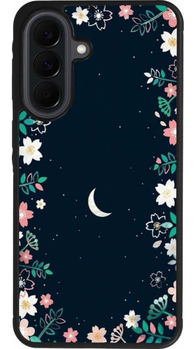 Coque Samsung Galaxy A37 - Silicone rigide noir Flowers space