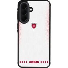 Coque Samsung Galaxy A37 - Silicone rigide noir Maillot de football Jordanie 2026 personnalisable