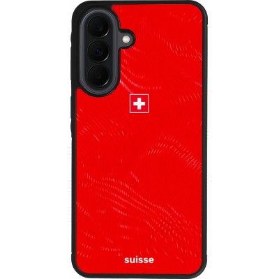 Coque Samsung Galaxy A37 - Silicone rigide noir Maillot de football Suisse 2026 personnalisable