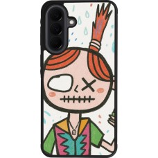 Coque Samsung Galaxy A37 - Silicone rigide noir Little Girl Sketch