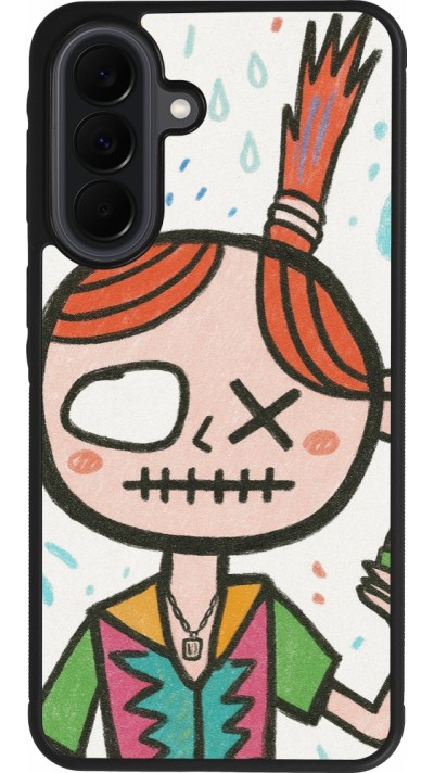 Coque Samsung Galaxy A37 - Silicone rigide noir Little Girl Sketch