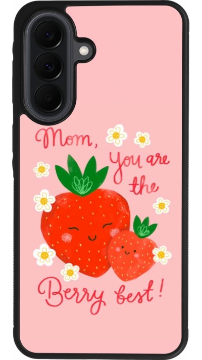 Coque Samsung Galaxy A37 - Silicone rigide noir Mom 2026 Berry best