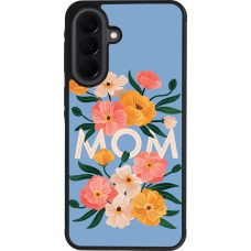 Samsung Galaxy A37 Case Hülle - Silikon schwarz Mom 2026 Flowers