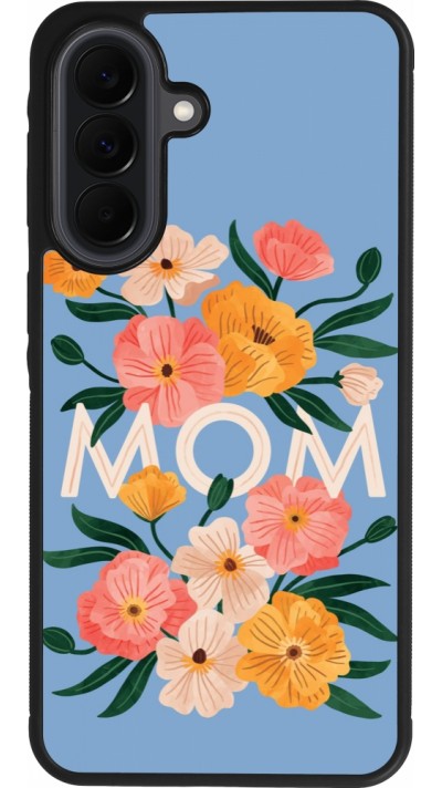 Coque Samsung Galaxy A37 - Silicone rigide noir Mom 2026 Flowers