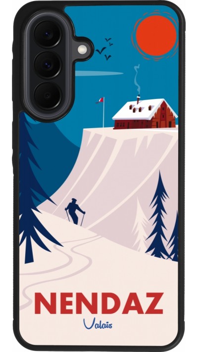 Coque Samsung Galaxy A37 - Silicone rigide noir Nendaz Cabane Ski