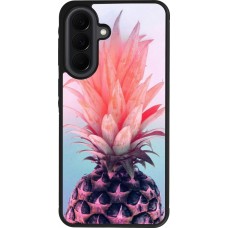Coque Samsung Galaxy A37 - Silicone rigide noir Purple Pink Pineapple