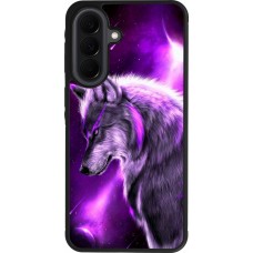 Samsung Galaxy A37 Case Hülle - Silikon schwarz Purple Sky Wolf