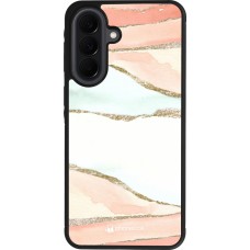 Coque Samsung Galaxy A37 - Silicone rigide noir Shimmering Orange