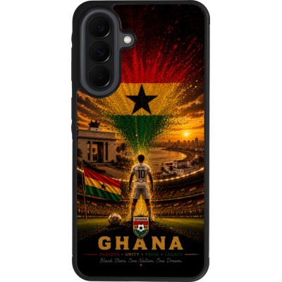 Coque Samsung Galaxy A37 - Silicone rigide noir Football Ghana splash 2026