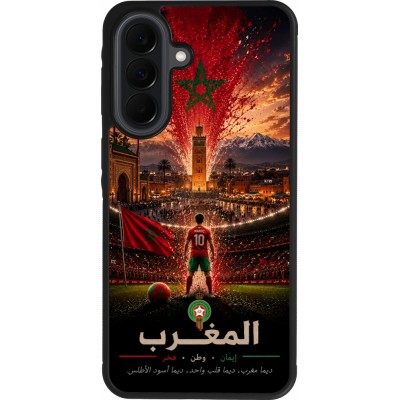Samsung Galaxy A37 Case Hülle - Silikon schwarz Fussball Marokko splash 2026