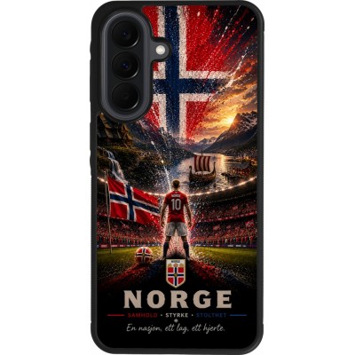 Samsung Galaxy A37 Case Hülle - Silikon schwarz Fussball Norwegen splash 2026