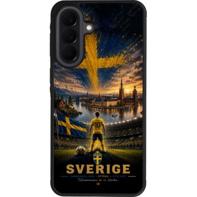Samsung Galaxy A37 Case Hülle - Silikon schwarz Fussball Schweden splash 2026